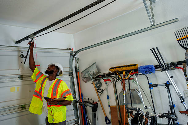 Professional Garage Door Roller Replacement technician working in Worcester, MA